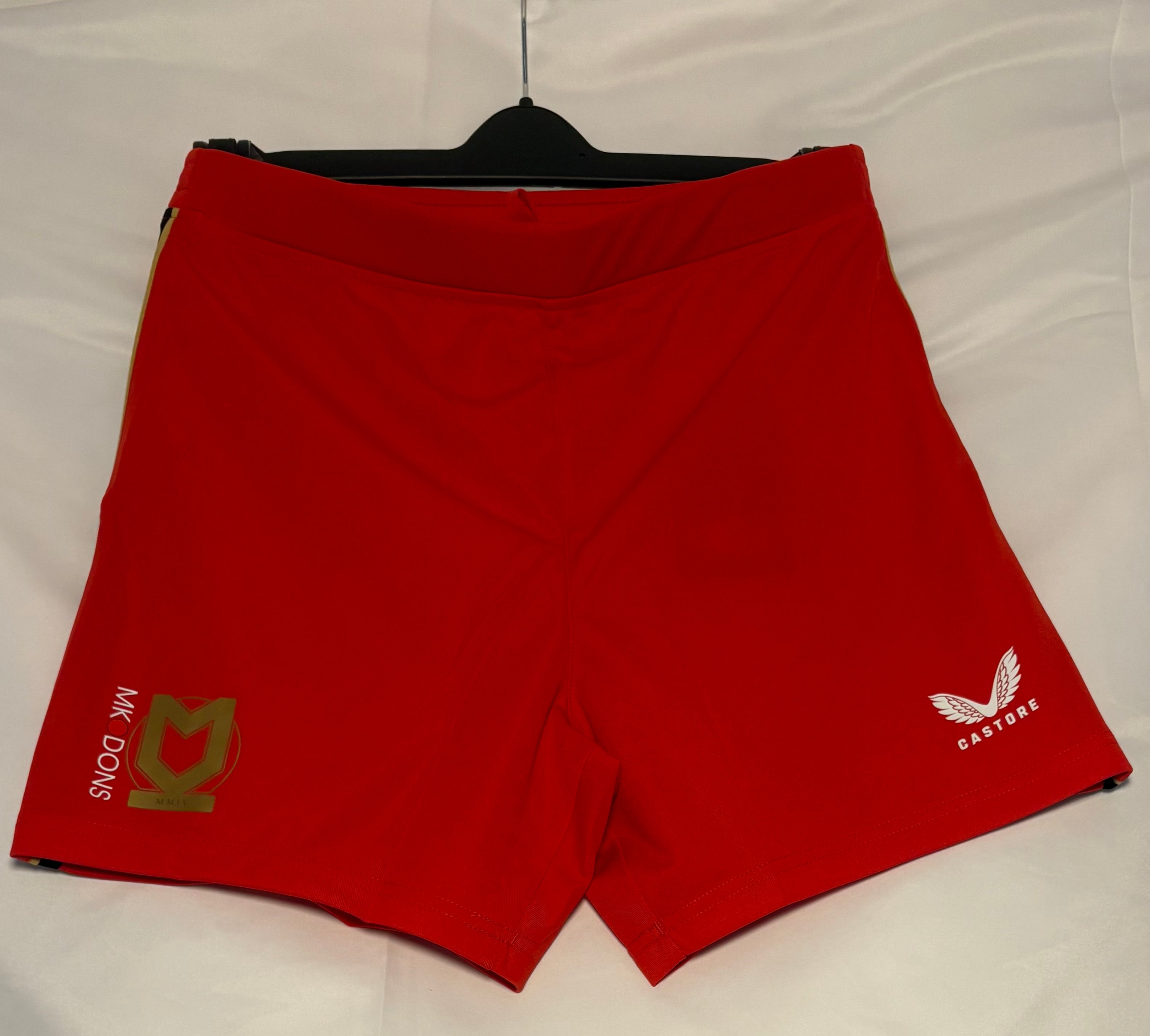 2024/2025 MK Dons Away Shorts produced by Castore (UK JL - 13/14 years)
