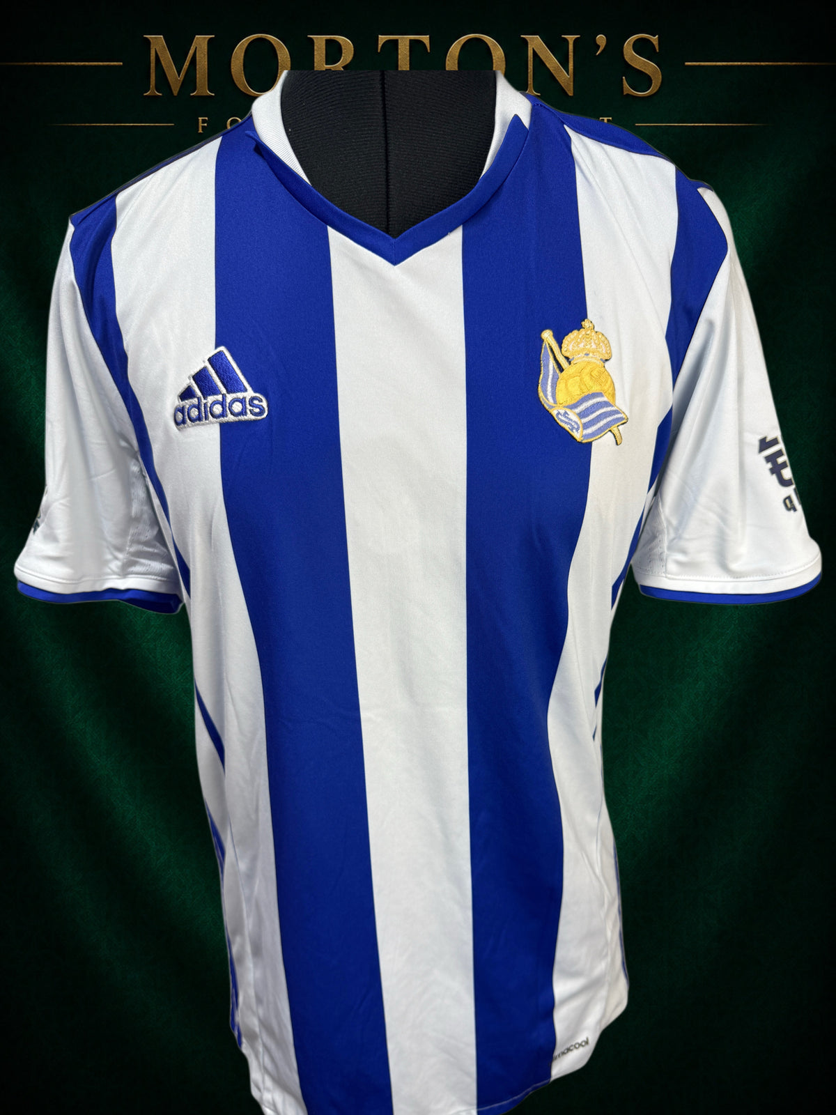 Real Sociedad 2015/16 Home Shirt Adidas #14 La Liga Football Jersey Size S
