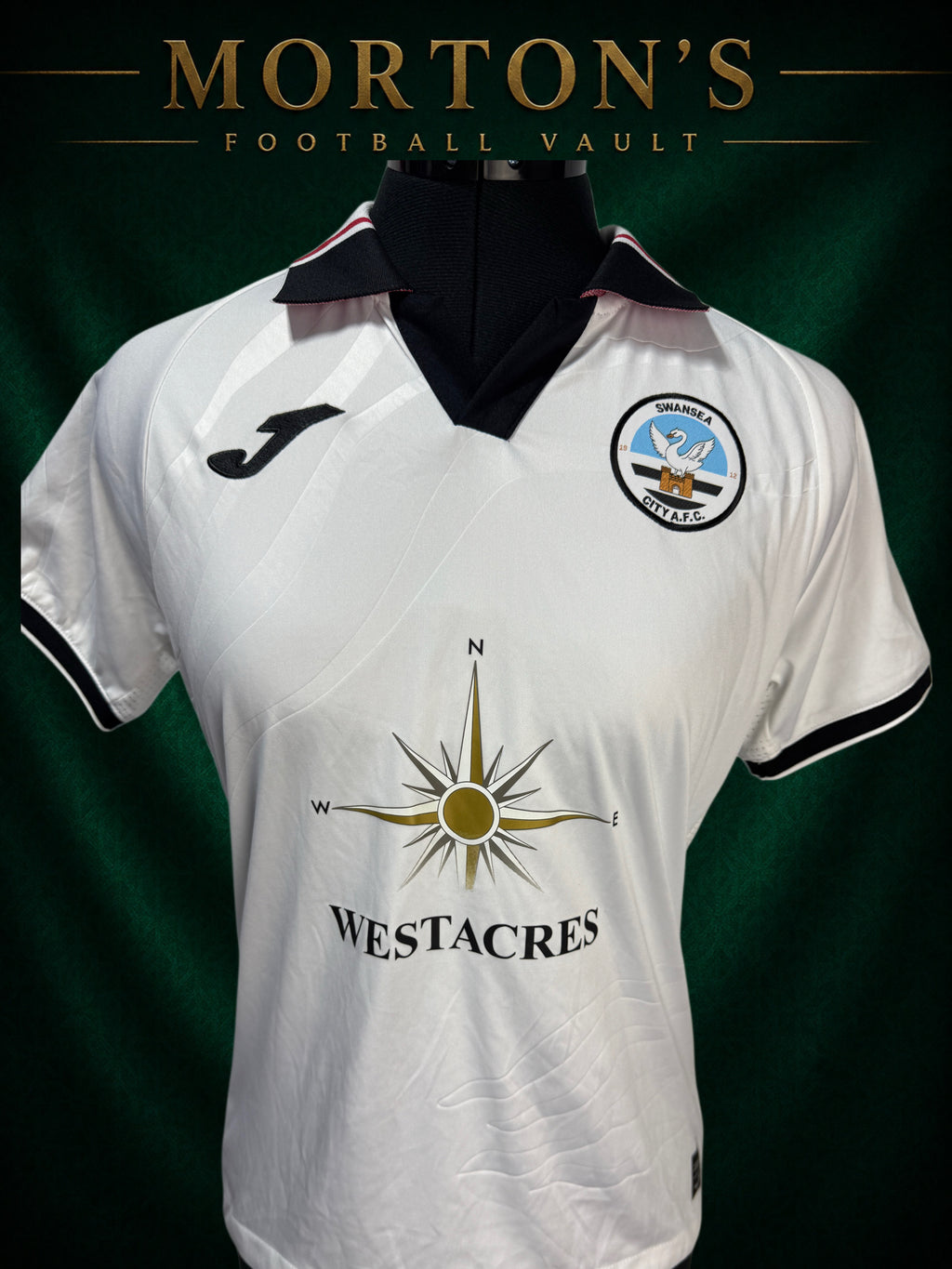 Swansea City FC Home Shirt 2022/23 Joma Westacres White Football Jersey – SMALL