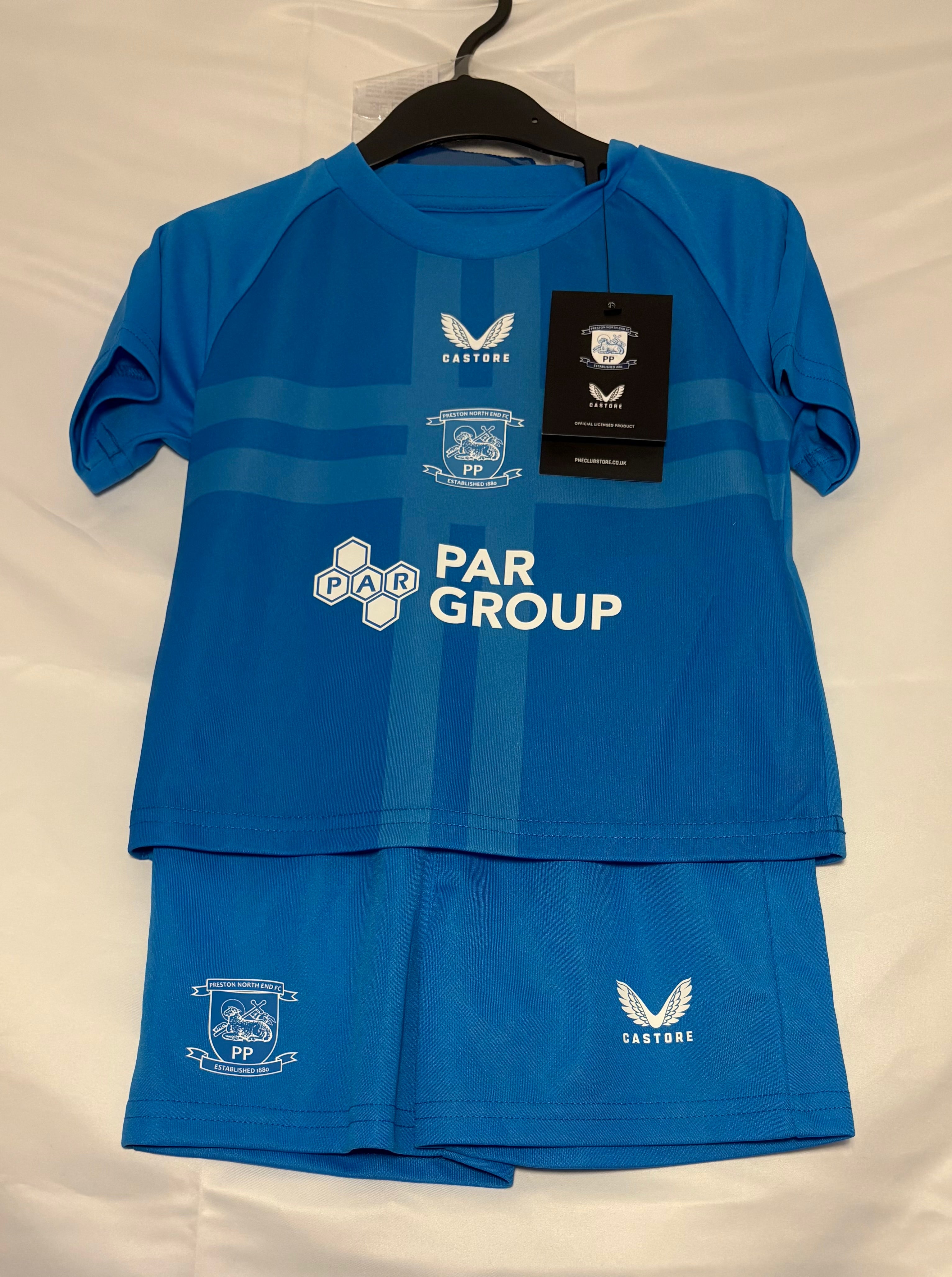 Preston North End 2024-25 away full kit (UK 12/18 months) by Castore