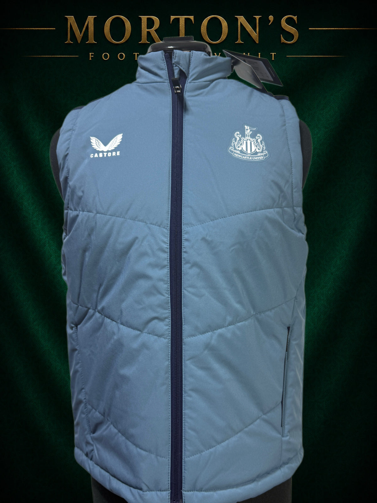 Newcastle United Castore Padded Gilet – Light Blue – Junior Large (JL) – BNWT