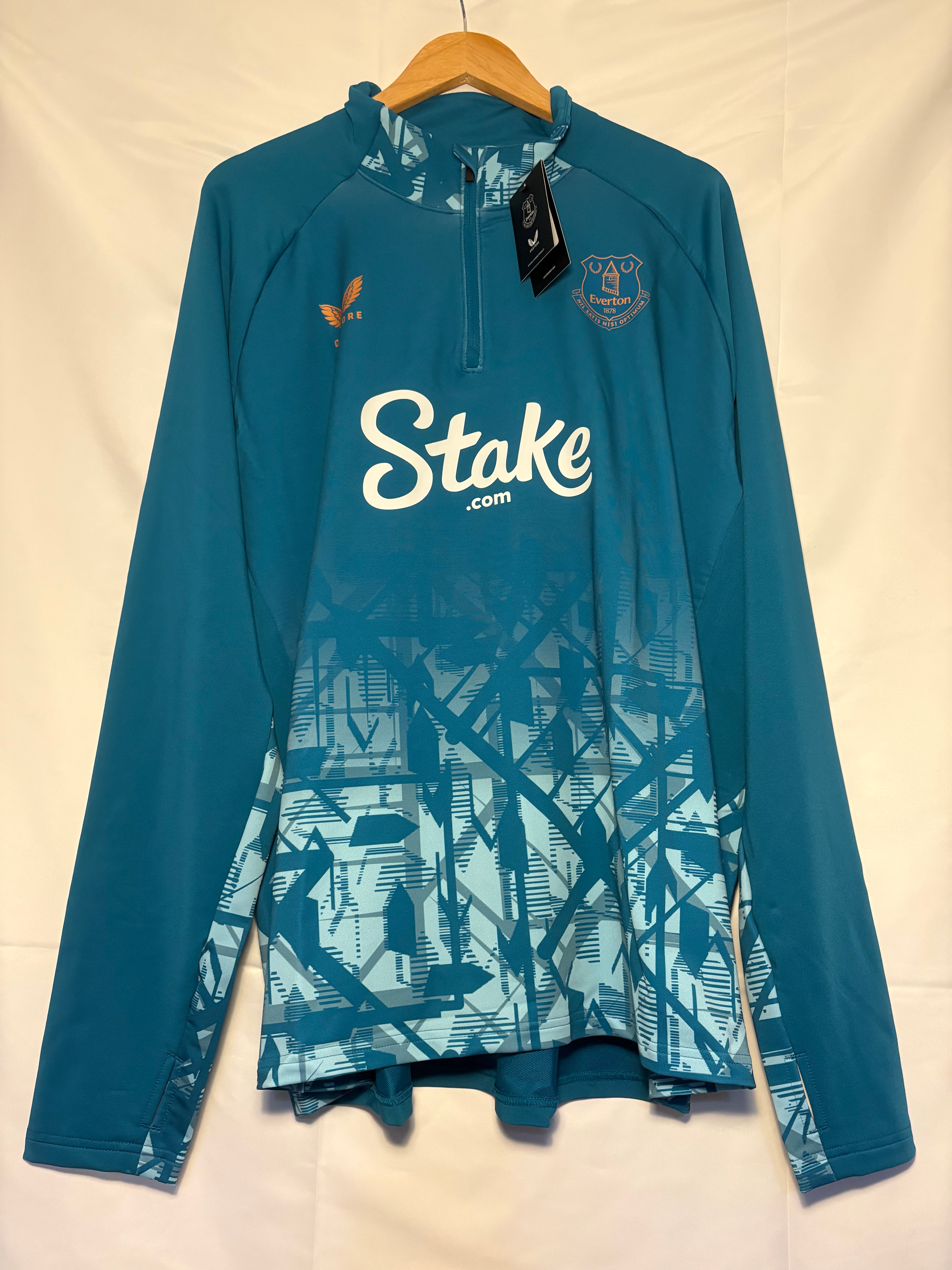 2024-25 Everton Castore 1/4 Zip long sleeve Training Top (size 3XL)