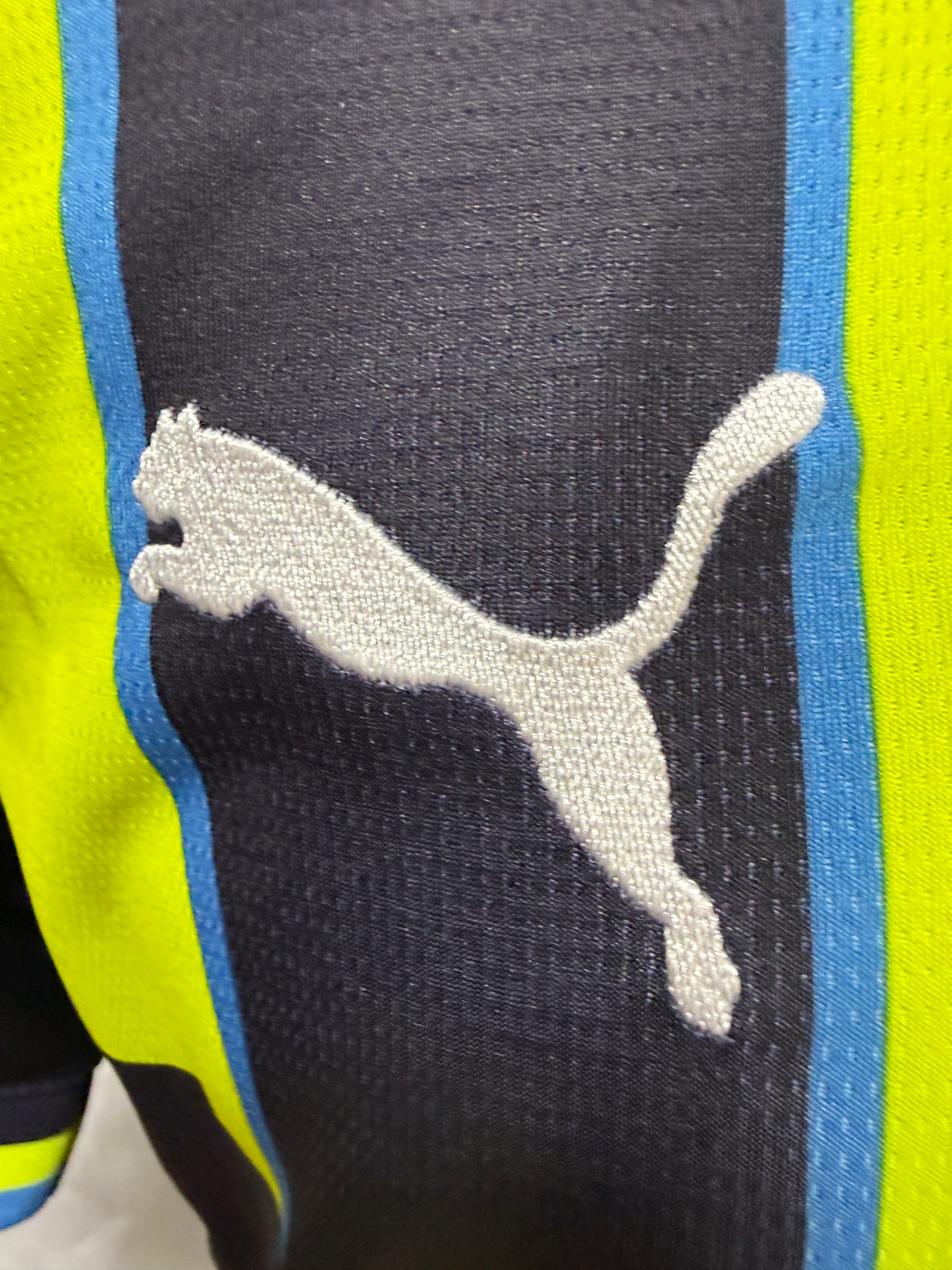 Manchester City 2024/25 Puma Away Shirt – Navy & Neon Yellow – Size M