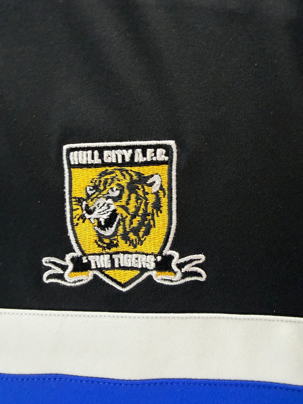 Hull City 2013/14 Away Football Shirt Adidas Cash Converters Blue Size S
