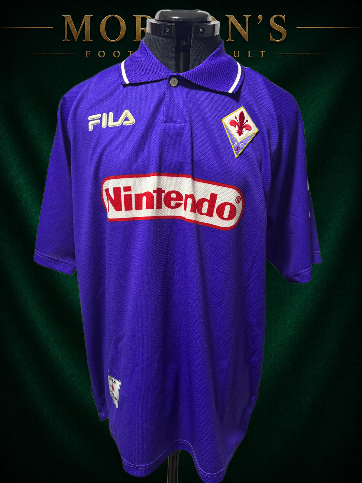 1998/99 Fiorentina Fila Nintendo Home Shirt – Original Team Garment – Large