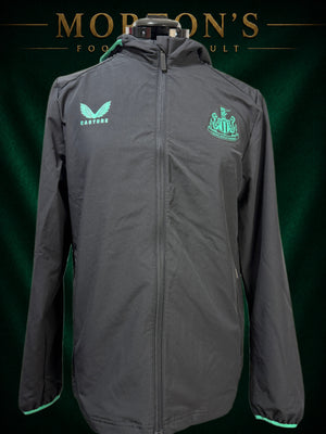 Newcastle United Castore Waterproof Jacket – Black/Green – Small – BNWT