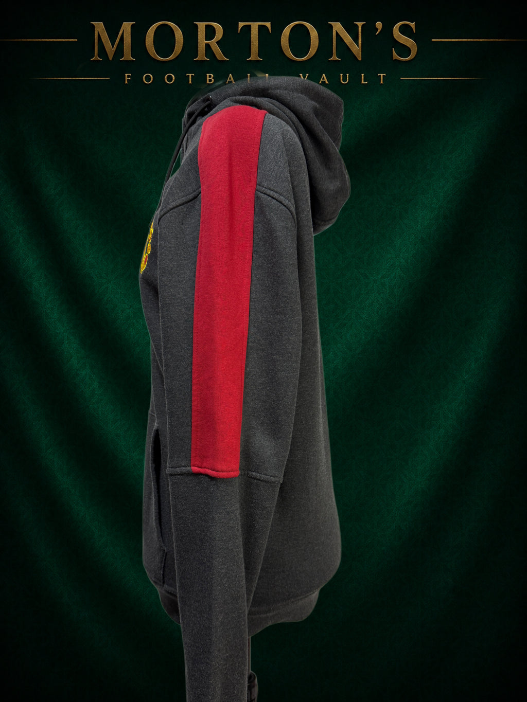 Manchester United Grey & Red Hooded Training Top – Size Small – Excellent