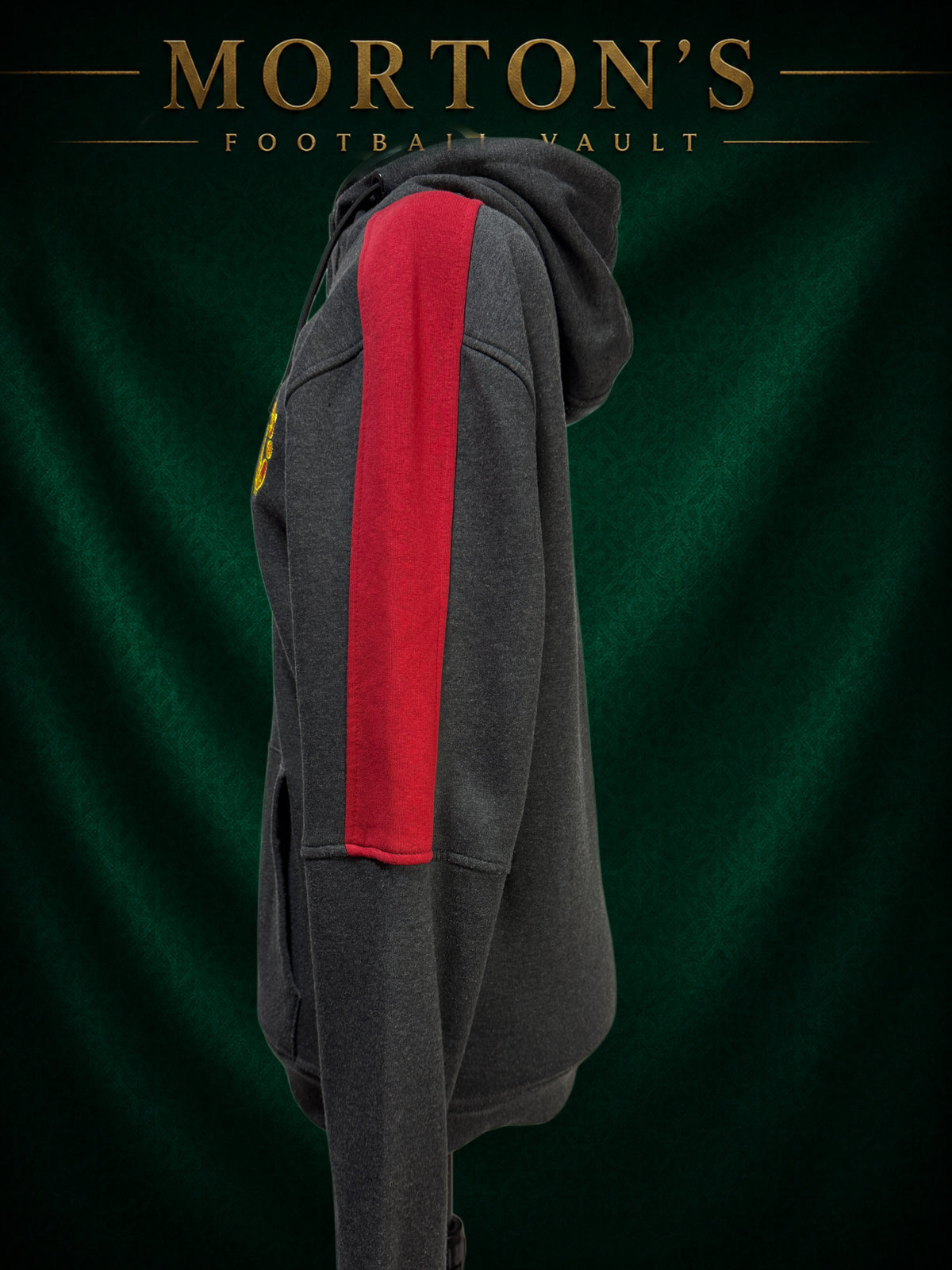 Manchester United Grey & Red Hooded Training Top – Size Small – Excellent
