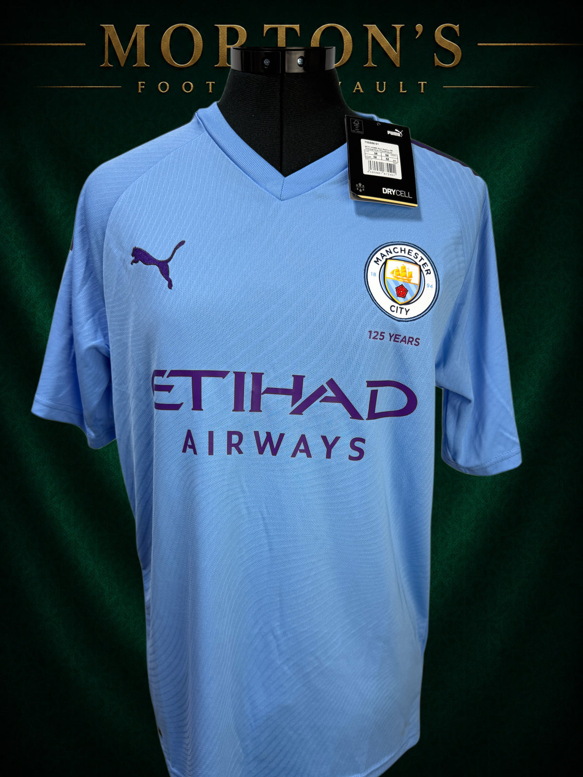 Manchester City 2019/20 Home Shirt Puma 125th Anniversary Size M BNWT