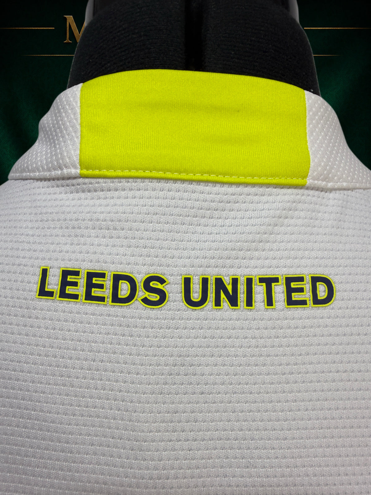 Leeds United 2022/2023 home shirt neck