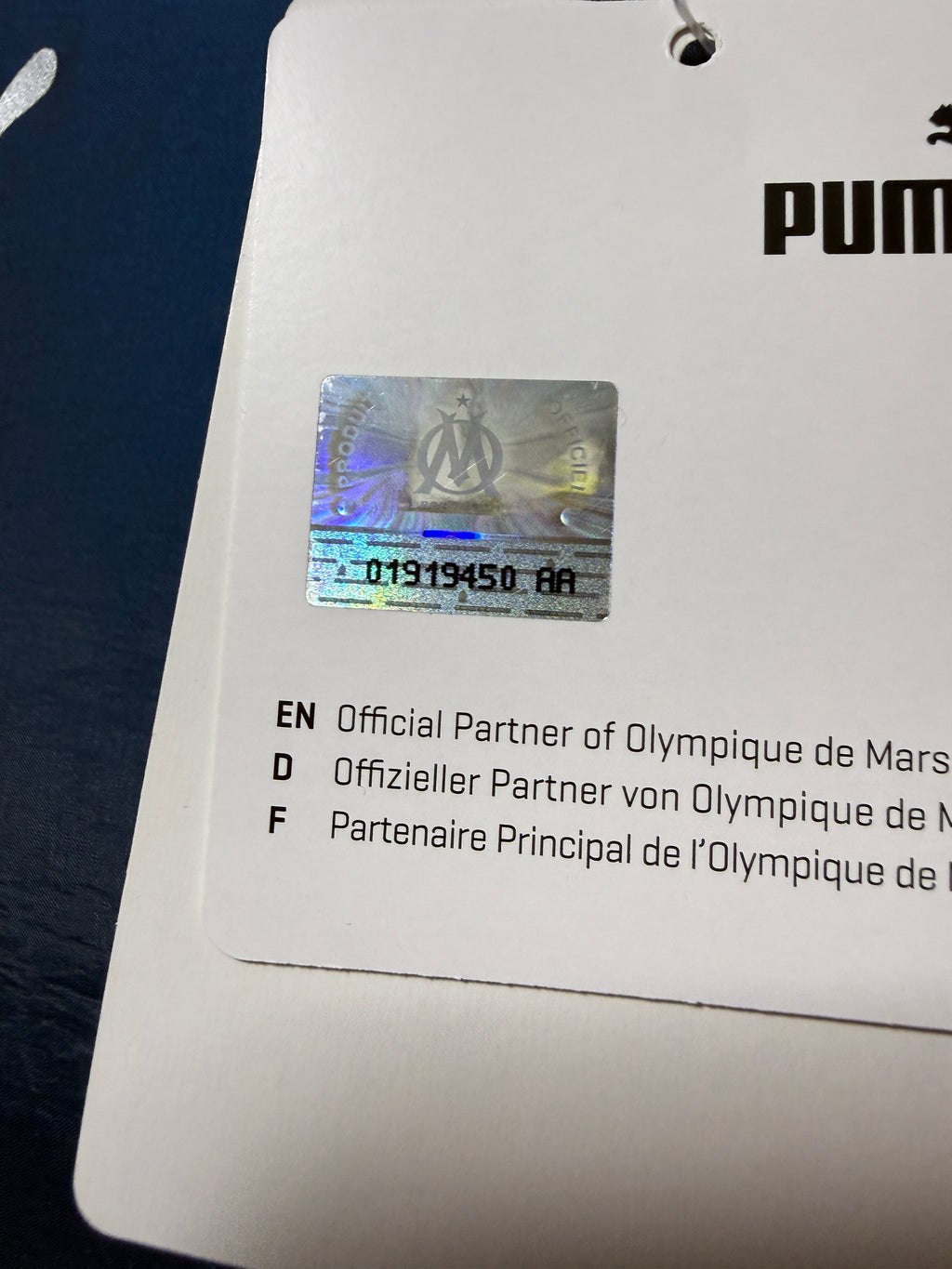 PUMA Olympique de Marseille 2024/25 Training Jacket – Small