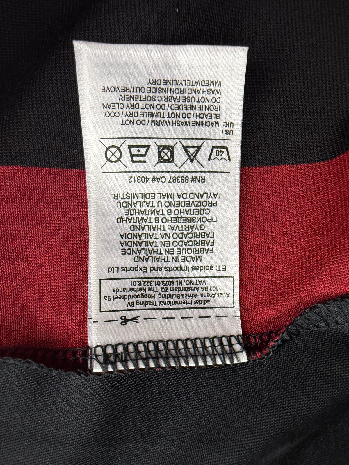 Adidas 2015-16 AC Milan Home Shirt HONDA 10 Size Small Excellent Football Jersey 8/10
