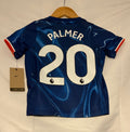 Nike 2024-2025 Chelsea Home jersey featuring player Cole Palmer and number 20 (kids small 7/8 years)