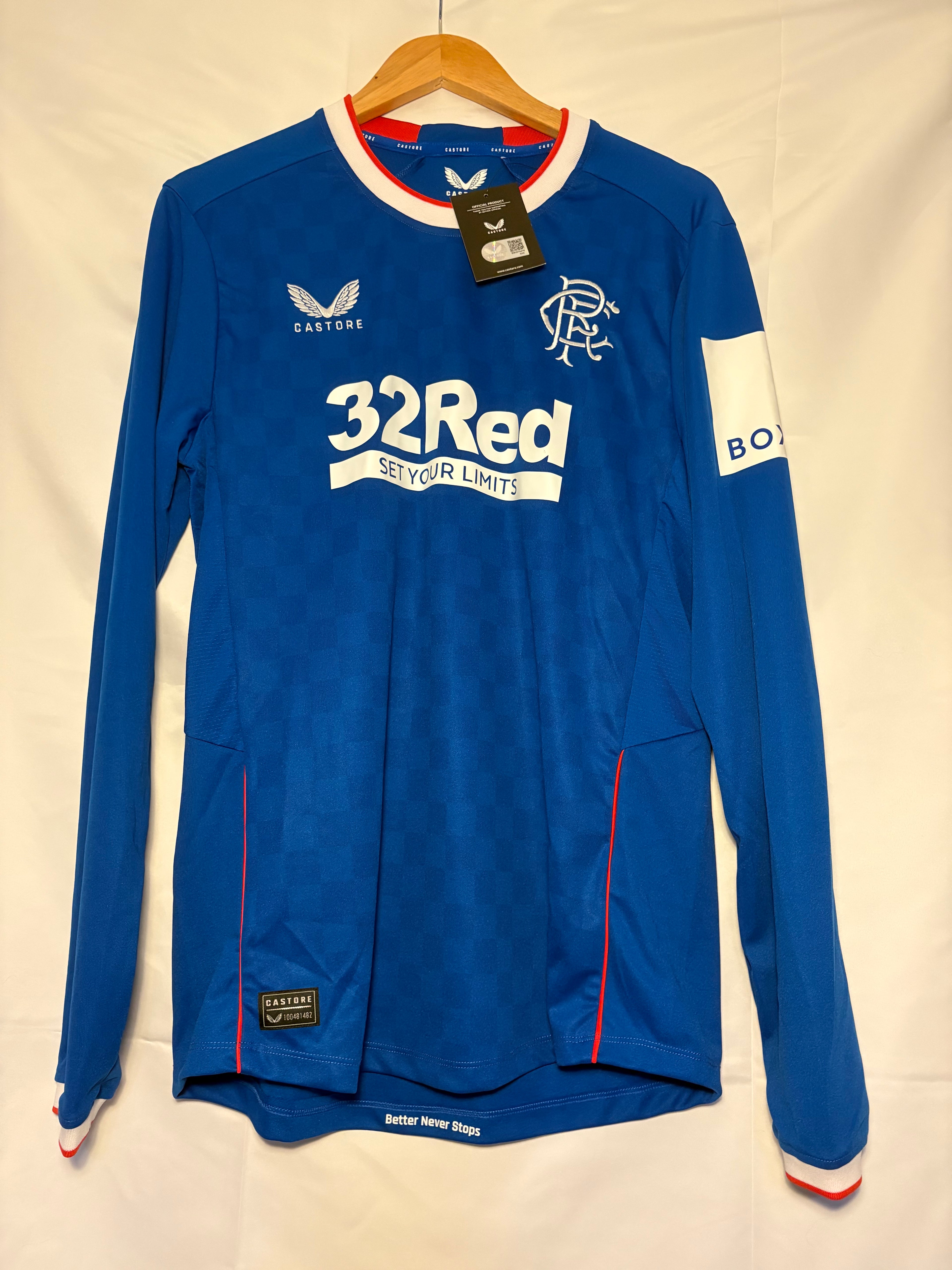 2022-23 Glasgow Rangers FC Long-Sleeve Home Shirt (L)