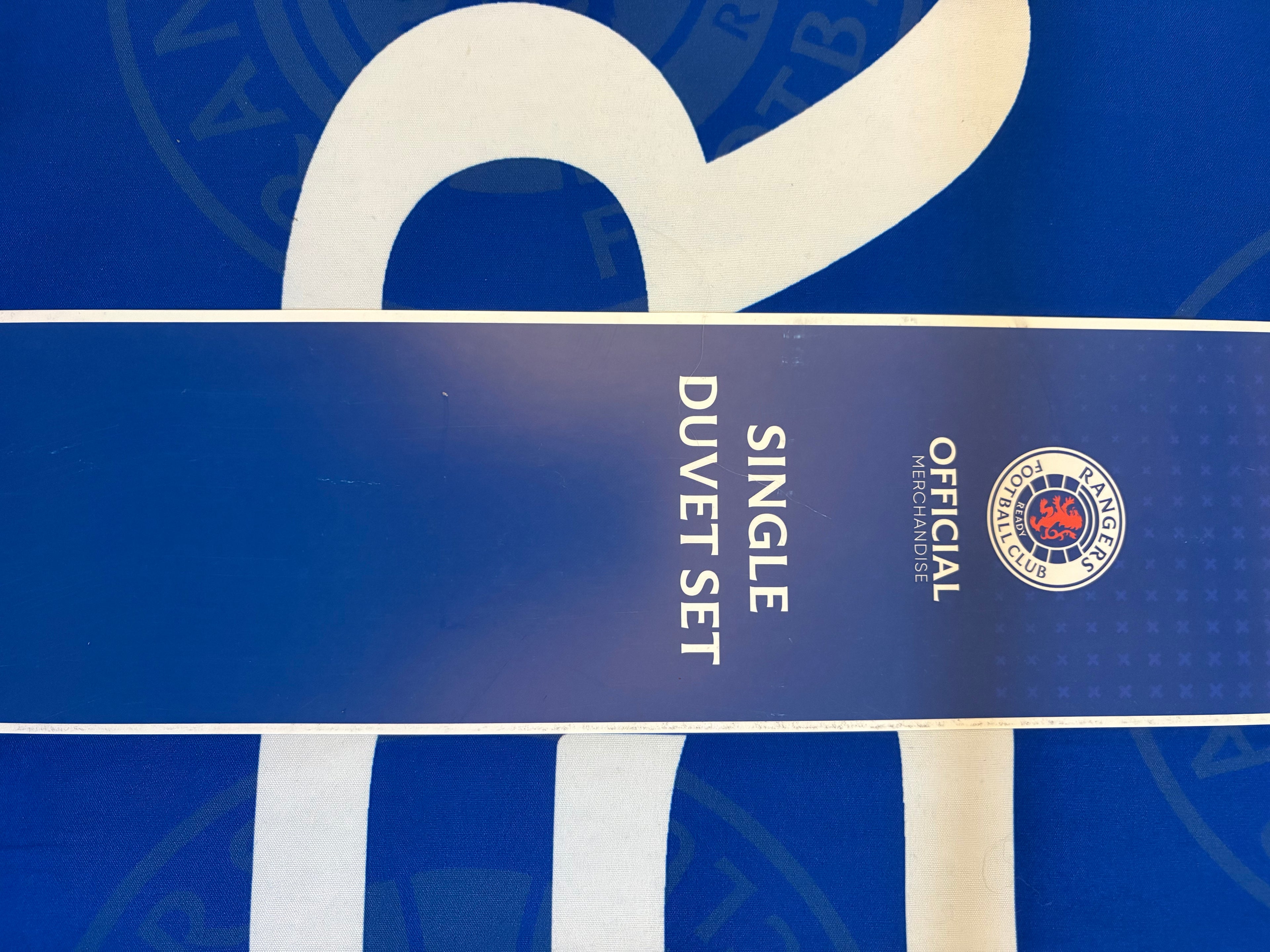 Official Rangers FC Single Duvet Set – Reversible Football Bedding – Brand New