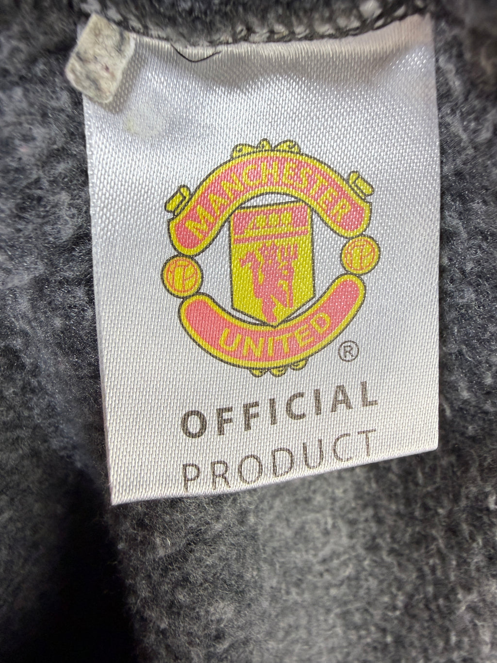 Manchester United Grey & Red Hooded Training Top – Size Small – Excellent