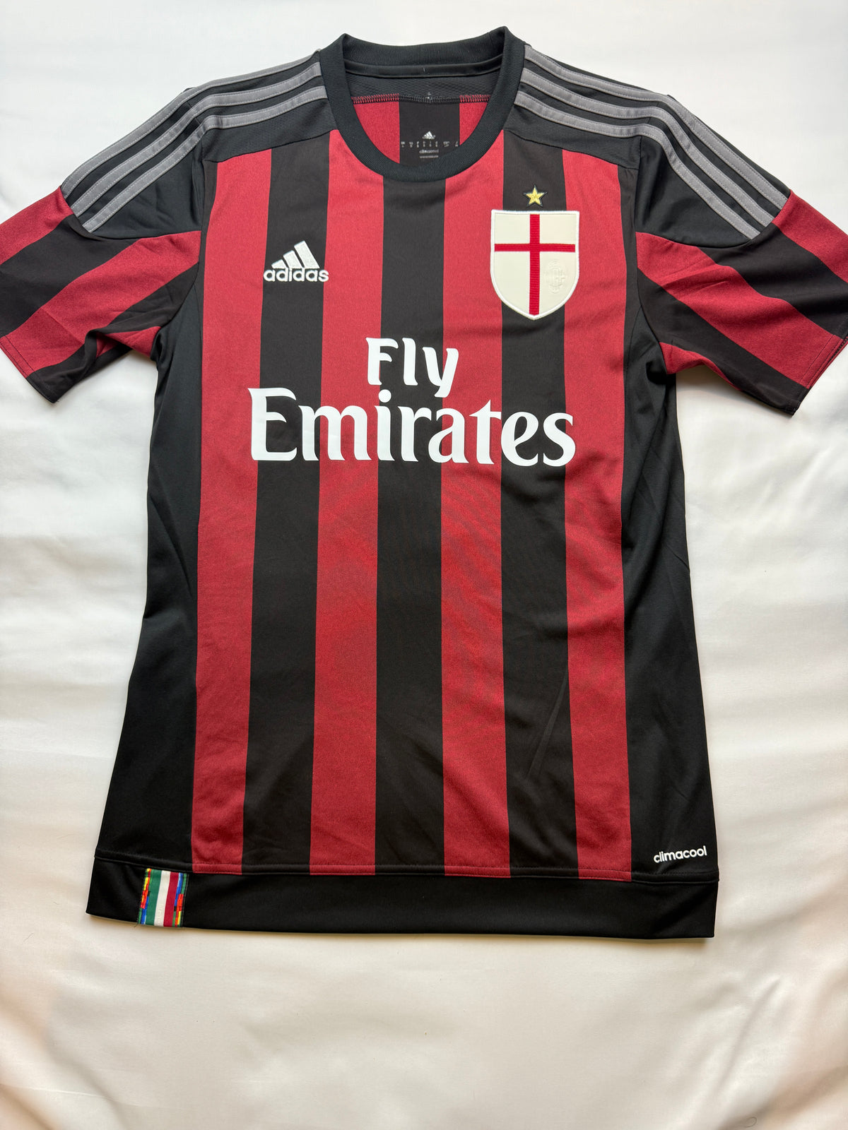 Adidas 2015-16 AC Milan Home Shirt HONDA 10 Size Small Excellent Football Jersey 8/10