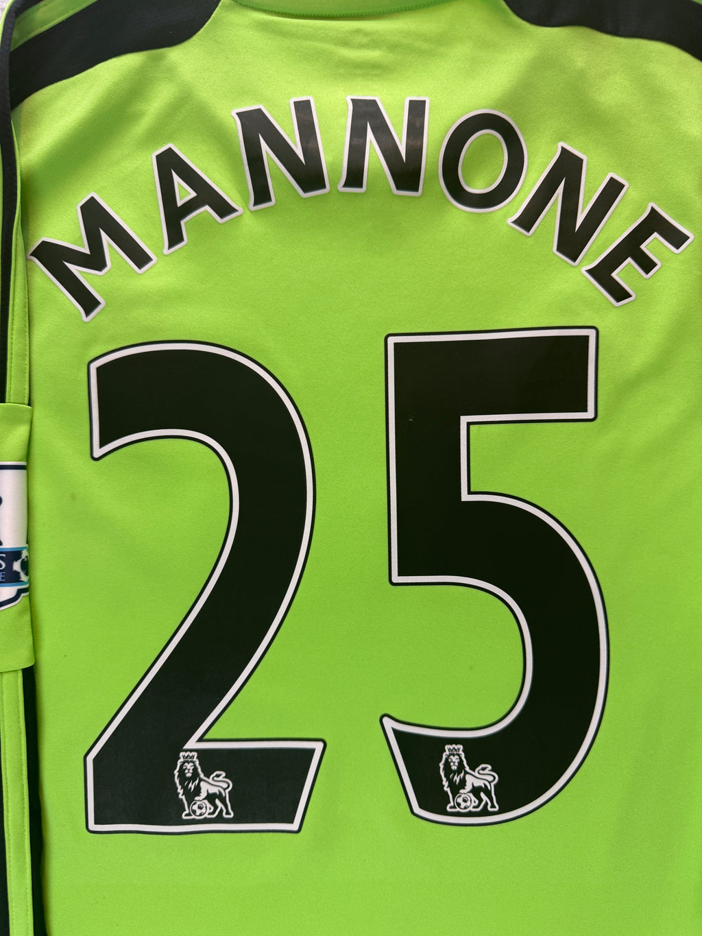 Adidas 2013-14 Sunderland GK Long Sleeve Shirt MANNONE 25 Football Jersey Size Medium