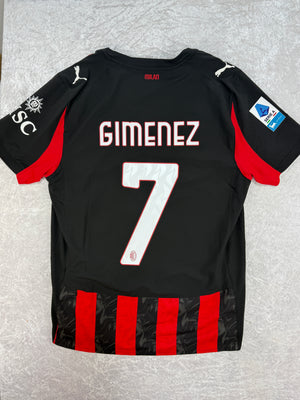 AC Milan 2025/26 Authentic Ultraweave Home Shirt – Giménez #7 – Large
