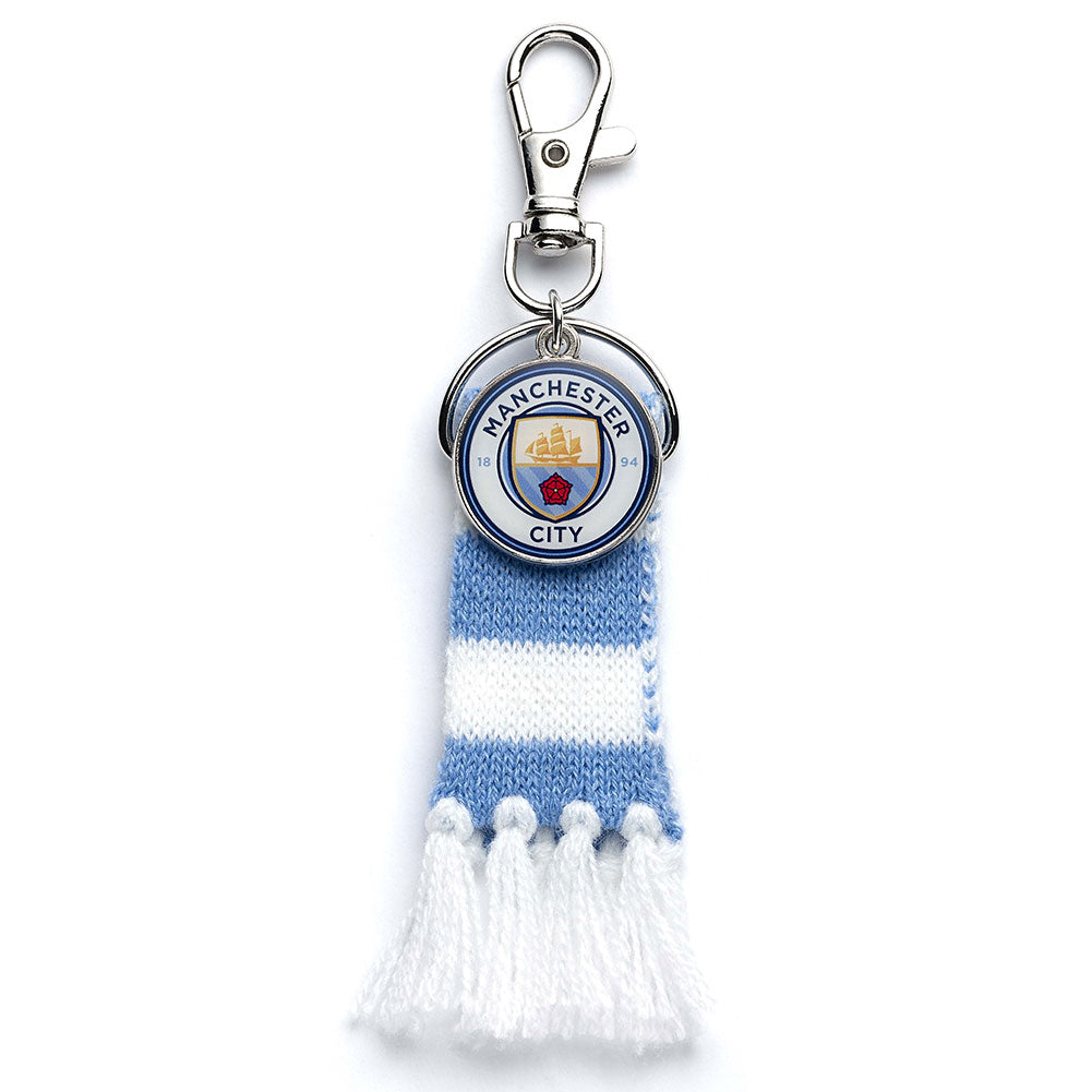 Manchester City FC Blue Bar Scarf Bag Charm Official Merchandise