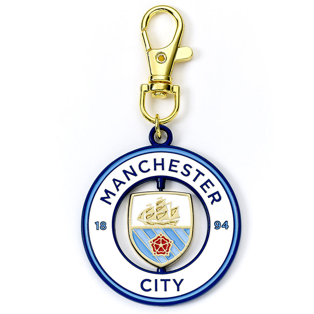 Manchester City FC Spinning Bag Charm Official Football Accessory