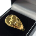 Arsenal FC 18ct Gold Plated on Silver Signet Ring - T