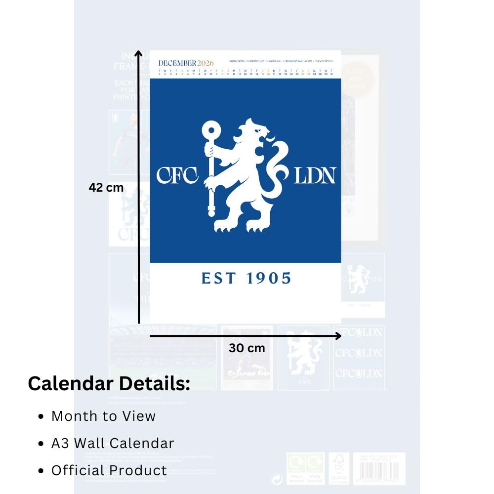Chelsea FC Deluxe Calendar 2026 - Morton’s football vault