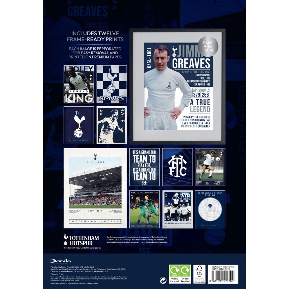 Tottenham Hotspur FC Deluxe Calendar 2026 - Morton’s football vault