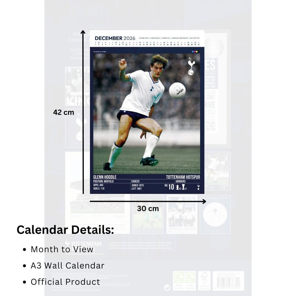 Tottenham Hotspur FC Deluxe Calendar 2026 - Morton’s football vault