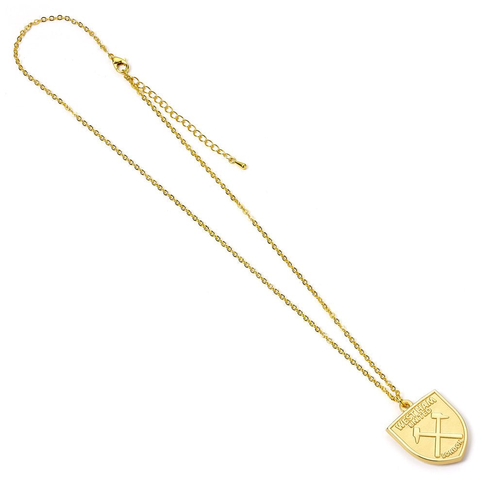 West Ham United FC Gold Finish Crest Necklace - Morton’s football vault