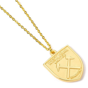 West Ham United FC Gold Finish Crest Necklace