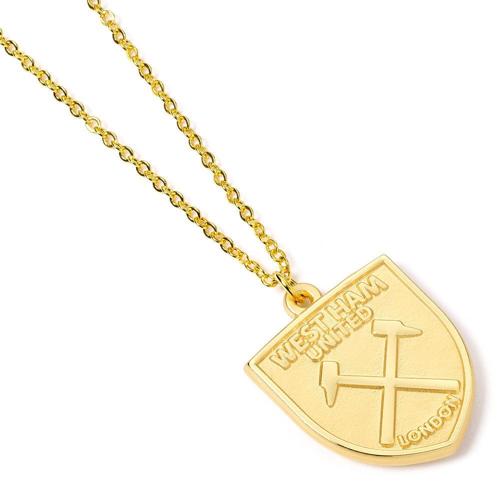 West Ham United FC Gold Finish Crest Necklace - Morton’s football vault